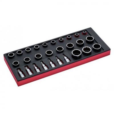 BAHCO Jeu de douilles 1/2"", module mousse 1/3 Fit&Go - 28 pcs 