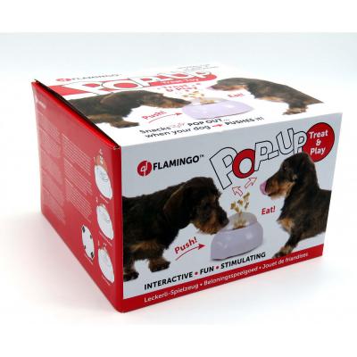 FLAMINGO Popup Jouet interactif pour chien Une pi&egrave;ce