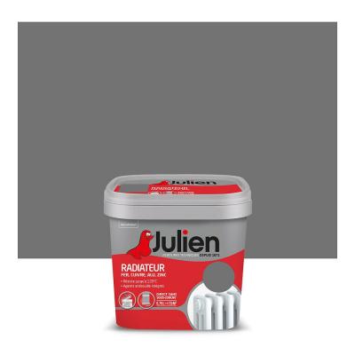 JULIEN Peinture Radiateur Phase Aqueuse Satin  Pierre de Lave 0,75 L