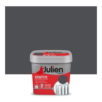JULIEN Peinture Radiateur Phase Aqueuse Satin  Poivre 0,75 L