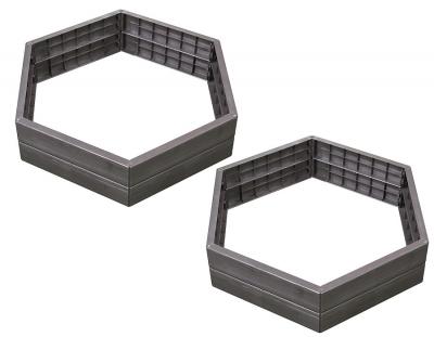 GARANTIA Graf - Kit 2 carr&eacute;s potager ergo - h&eacute;xagone