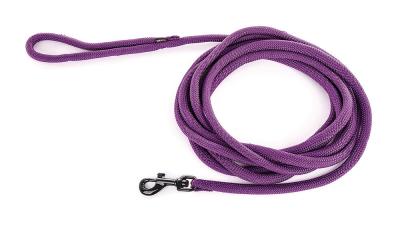 MARTIN SELLIER Laisse longe nylon ronde - Mauve - 13mmx5m 
