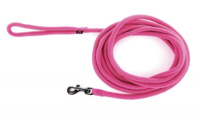 MARTIN SELLIER Laisse longe nylon ronde - Rose - 13mmx5m 