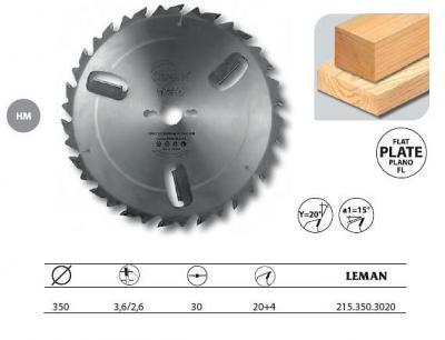 LEMAN Lame Carbure 350x30x20z Plates+Ar +4r /Bois - 