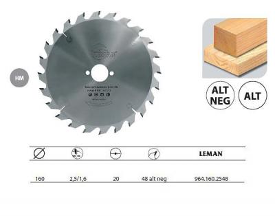 LEMAN Lame Carbure / Portative Festool D.160x20 Ep2,5 48z Neg. Alt. 