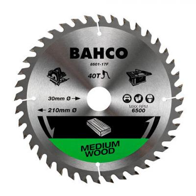 BAHCO Lame de scie circulaire &agrave; denture fine 140 mm 24 dents pour bois 8501-4F