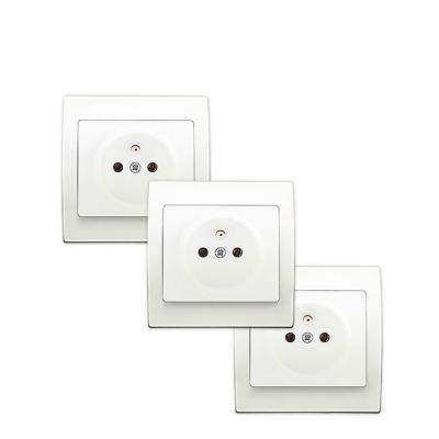 SIEMENS  - LOT 3 Prise 2P+T Blanc Delta Iris + Plaque basic Blanc
