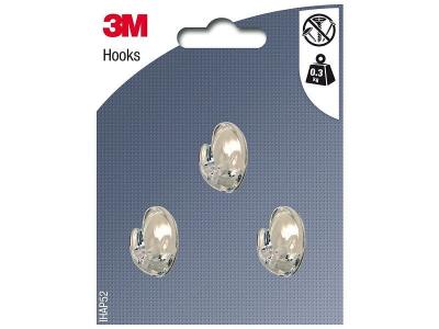 Lot De 3 Crochets Adh&eacute;sif, Vert - 3M