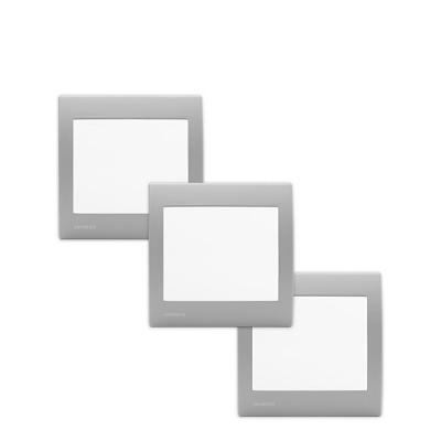SIEMENS  - Lot de 3 Va et Vient Blanc Delta Iris + Plaque basic Silver