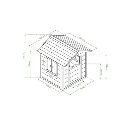 OVIALA  - Maisonnette pour enfant en bois Gautier - Marron