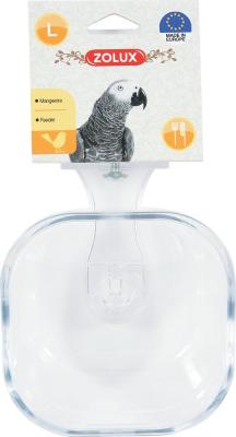 ZOLUX Mangeoire perroquet transparente l taille