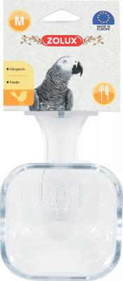 ZOLUX Mangeoire perroquet transp m pour oiseau