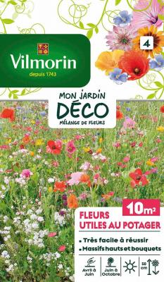 VILMORIN Fleurs Utiles au Potager - 10 m&sup2; - M&eacute;lange de fleurs 