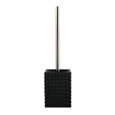 MSV  Brosse Wc avec support Poyresine KUBIK Noir