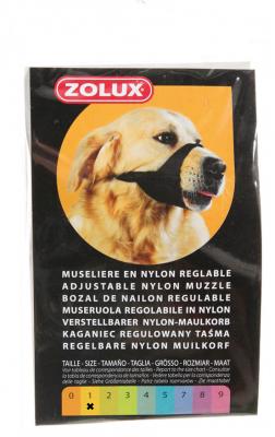 ZOLUX  - Museli&egrave;re nylon r&eacute;glable pour Caniche nain, Teckel, Westie et Cairn Terrier Taille 1