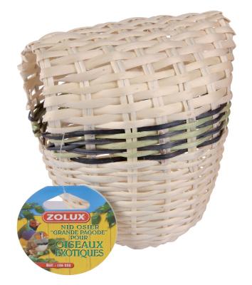 ZOLUX Nid pour Oiseau - Exotique - Grand Mod&egrave;le - Rotin - Beige - Moyen Taille 
