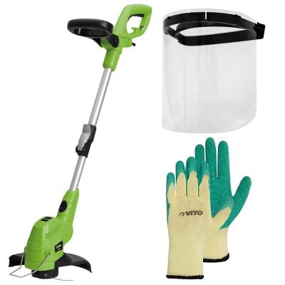 VITO Pack Jardin Coupe bordure 450 W  + Visi&egrave;re de protection  + Gants jardin 