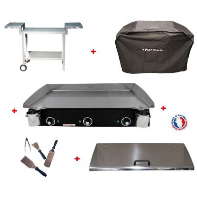 PLANCHAELEC Pack plancha &eacute;lectrique  LUX 830 CARBON - CHARIOT ODEON 830 