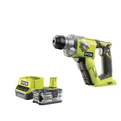 RYOBI Pack  marteau perforateur 18V One+ R18SDS-0 - 1 batterie One+ 5.0Ah - 1 chargeur rapide 2.0Ah RC18120-150