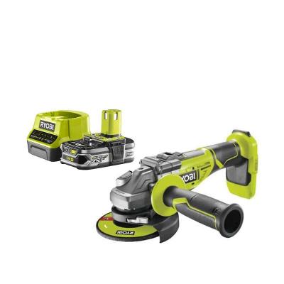 RYOBI Pack  Meuleuse d'angle brushless 18V One+ R18AG7-0 - 1 Batterie 2.5Ah - 1 Chargeur rapide RC18120-125
