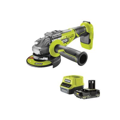 RYOBI Pack  Meuleuse d'angle R18AG7-0 - Brushless 18V One+ - 1 batterie 2.0Ah - 1 chargeur rapide RC18120-120