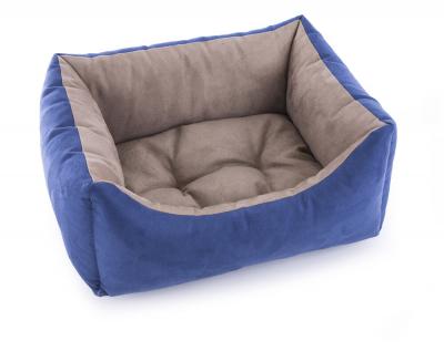 MARTIN SELLIER Panier pour chien Domino Su&eacute;dine - Bleu - 70x50x23cm 