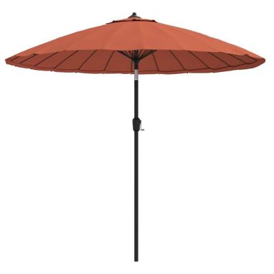 HELLOSHOP26 Parasol d'ext&eacute;rieur et m&acirc;t avec aluminium 270 cm terre cuite