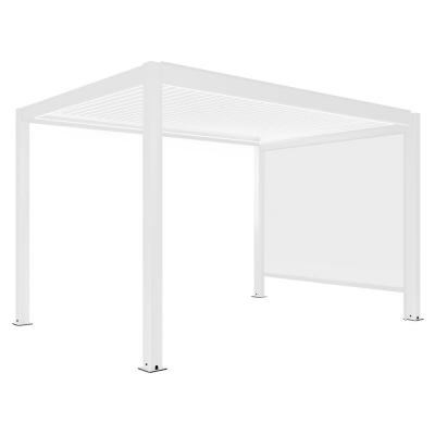 OVIALA Pergola bioclimatique autoport&eacute;e motoris&eacute;e et &eacute;clair&eacute;e 3x4m et 1 store 