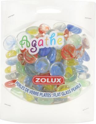 ZOLUX Perles de verre Agathe plates pour aquarium