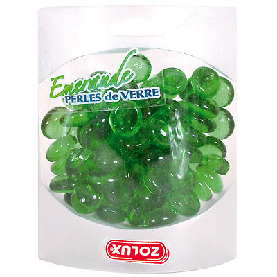 ZOLUX  perles de verre emeraude 