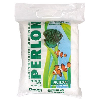 ZOLUX Ouate synth&eacute;tique PERLON pour filtration d'aquarium 100 g - 