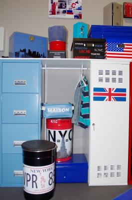 P.HENRY Pierre henry - coffre pouf 33 litres en metal new york 