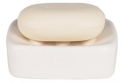 Retro porte savon - 3,5x10,5x10,5cm - blanc