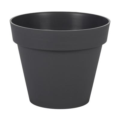 EDA Pot rond Toscane - 20x17cm - 3L - Anthracite  plastiques