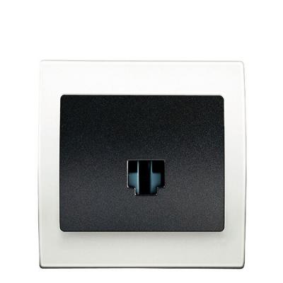 SIEMENS  - Prise Informatique RJ45 Anthracite Delta Iris + Plaque basic Blanc