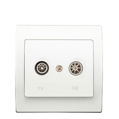 SIEMENS  - PriseTV/FM Blanc Delta Iris + Plaque basic Blanc