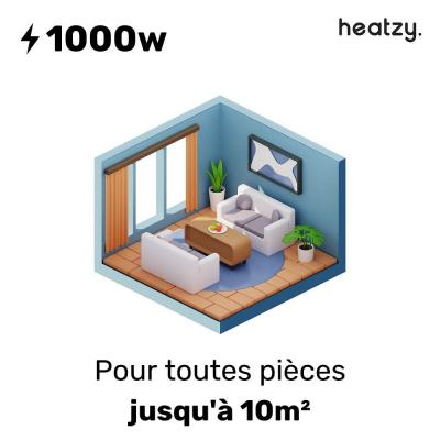 HEATZY Radiateur coeur en pierre naturelle Wi-Fi (1000W) - 