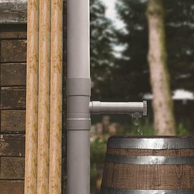 GT MARKET  R&eacute;cup&eacute;rateur d'eau de Pluie Gris pour goutti&egrave;re 100 mm