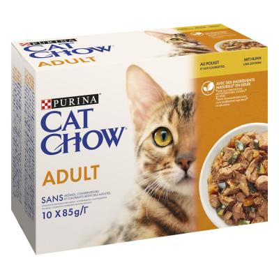 CAT CHOW Purina Nestle  Chicken 85g Wet Cat Food 10 Units Multicolore