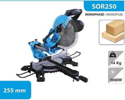 LEMAN  - Scie &agrave; onglet radiale 2000W 255mm - SOR250