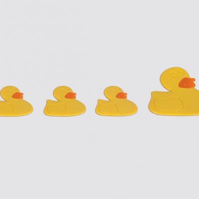 SPIRELLA  lot de 6 stickers figurines antid&eacute;rapantes de douche ou baignoire pvc duck jaune