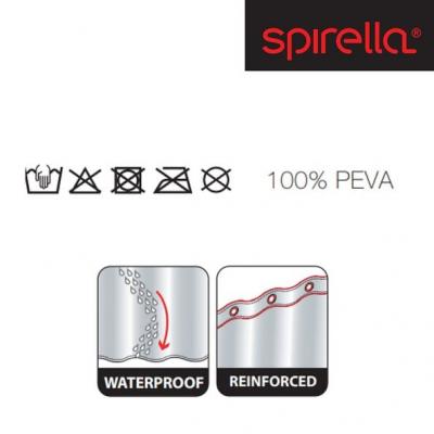 MSV Spirella Rideau de douche PEVA BUBBLE 180x200cm Noir