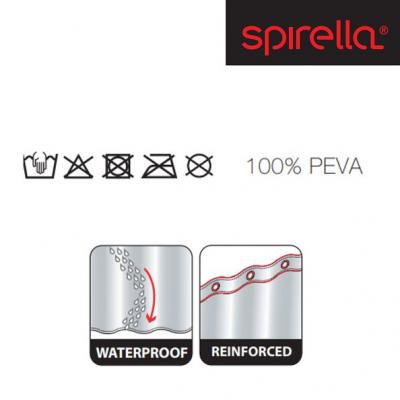 SPIRELLA  Rideau de douche PEVA WATERDROP 180x200cm Bleu