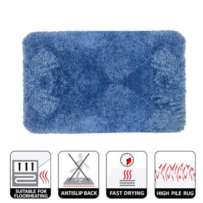 SPIRELLA  - Tapis de bain Microfibre highland 55x65cm Bleu ciel - Bleu