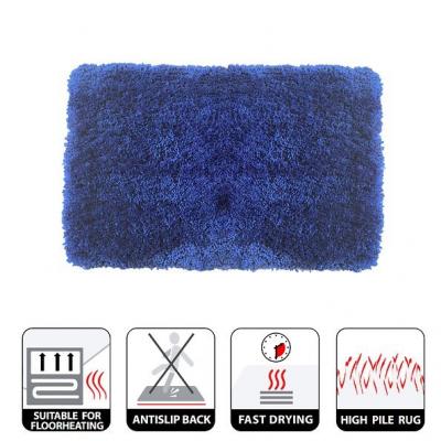 SPIRELLA  Tapis de bain Microfibre HIGHLAND 70x120cm Marine - Bleu