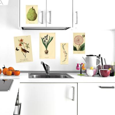 PLAGE D&eacute;corations murales adh&eacute;sives 48*68 Herbier, Polyvinyle, Noir, 48 x 0.1 x 68 cm