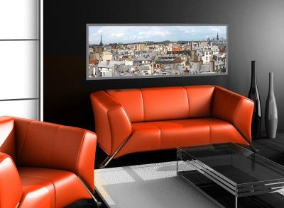 PLAGE Sticker Autocollant D&eacute;coratif 60cm x 150cm, Paysage Paris avec Tour Eiffel et Notre Dame