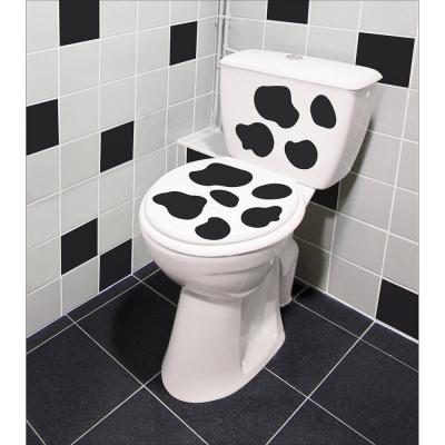 PLAGE D&eacute;corations murales adh&eacute;sives 48*68 WC Vache, Polyvinyle, Multicolore, 48 x 0.1 x 68 cm