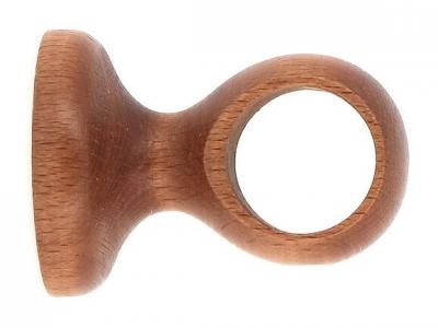 Support de tringle, monobloc diam&egrave;tre 28mm merisier