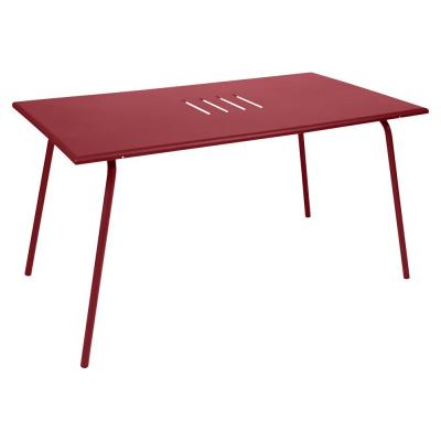 Table de jardin Monceau - Acier - Piment - 6 personnes 